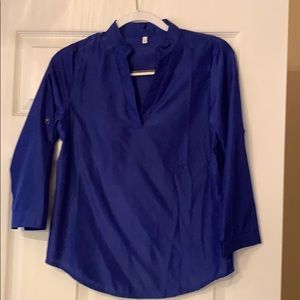 V-neck 3/4 Length Blouse